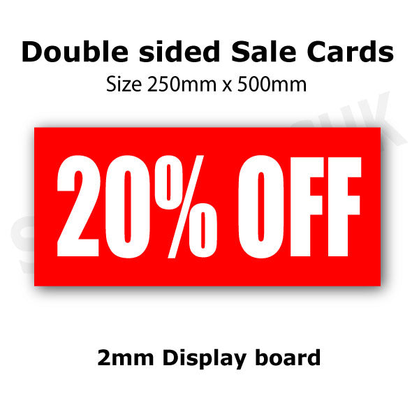 20% off Header Card impact 500 mm x 250mm | hanging cards;20%off - Sale Posters & Signs